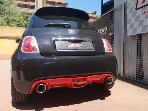 Terminale di scarico sportivo duplex Fiat 500 Abarth 595