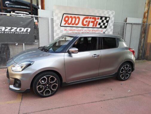 Terminale sportivo omologato Ragazzon + centrale diretto gr N montati su Suzuki Swift Sport Hybrid