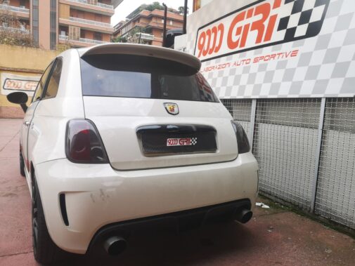 Messa a punto motore + rimappatura centralina elettronica + terminale sportivo Inoxcar Fiat 500 Abarth 595