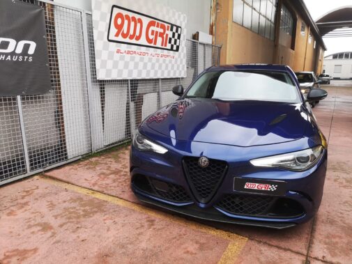 Terminale sportivo omologato Ragazzon + centrale diretto montati su Alfa Giulia 2.0 tb