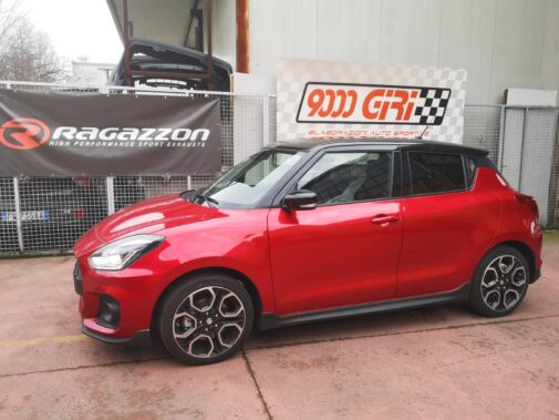 Suzuki Swift Sport Hybrid con terminale sportivo omologato e centrale diretto Ragazzon Performance + filtro aria sportivo Bmc