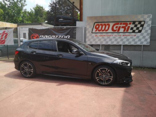 Bmw 118 con lama anteriore + spoiler posteriore tetto Maxton Design montati da 9000 Giri elaborazioni