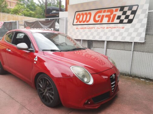 Alfa Romeo Mito Quadrifoglio Verde con ammortizzatori Bilstein B8 + molle Eibach Pro Kit + centralina Protronic