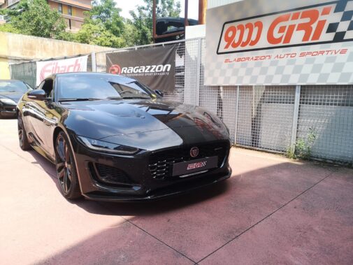 Jaguar F-Type 2.0 tb terminale sportivo doppia uscita centrale con valvola Ragazzon Performance + tubo centrale diretto gr N