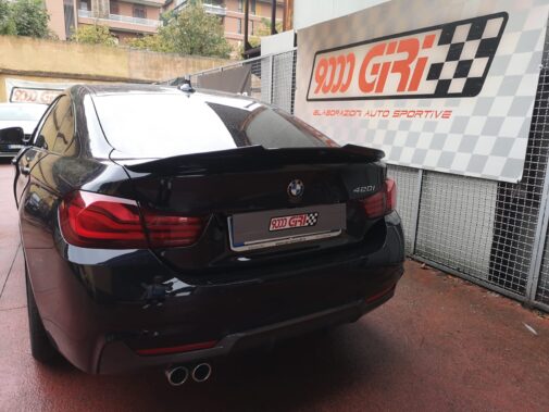 Bmw 420i revisione turbina integrale tagliando e montaggio spoiler posteriore baule by 9000 Giri elaborazioni auto sportive