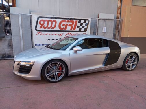 Audi R8 4.2 V8 pulizia interna motore e condotto di aspirazione con idrogeno + pastiglie sportive Ebc mescola gialla