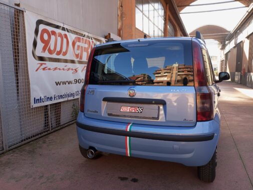 Fiat Panda 1.2 con terminale sportivo omologato uscita singola Ragazzon Performance montato da 9000 Giri